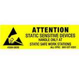 "Attention Sensitive Devices" Label, Yellow/Black, 5/8" x 2", 1000 per Roll redirect to product page
